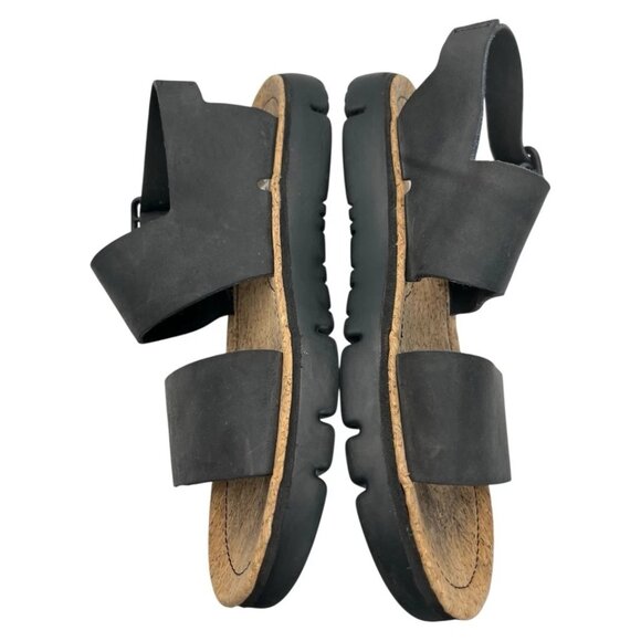 Camper Oruga Size 39 US 8.5 Womens Shoes Sandals Black Calfskin Leather EUC - Picture 5 of 7